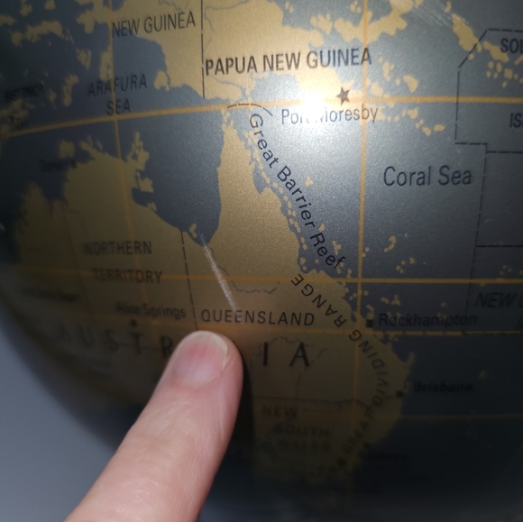 Vintage Replogle Diamond Marquise, Silver and Gold Globe with Clear Stand - Picture 11 of 11